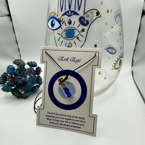 Evil Eye Necklace with Card NEW